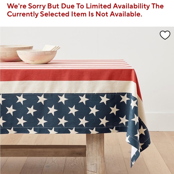 COPY - Pottery Barn American Flag Tablecloth, NWOT - Picture 11 of 11